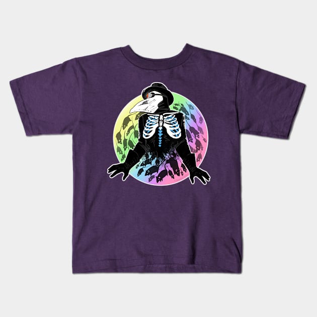 Plague Doctor Kids T-Shirt by NonDecafArt